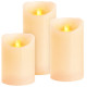 MagicHome jõuluküünlad, komplekt 3, LED, 3xAAA, looduslik vaha, lihtne valgustus, taimer, liikuv leek, 7,5x10; 12,5; 15 cm MagicHome jõuluküünlad, komplekt 3, LED, 3xAAA, looduslik vaha, lihtne valgustus, taimer, liikuv leek, 7,5x10; 12,5; 15 cm