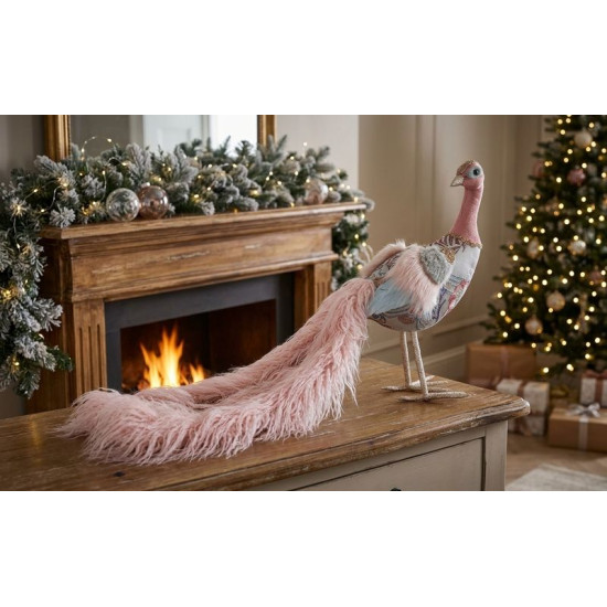 Jõulukuju MagicHome, Peacock, roosa, 60x28x35 cm.