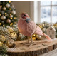 Bird MagicHome Christmas, pink, 20x8x14 cm, feather