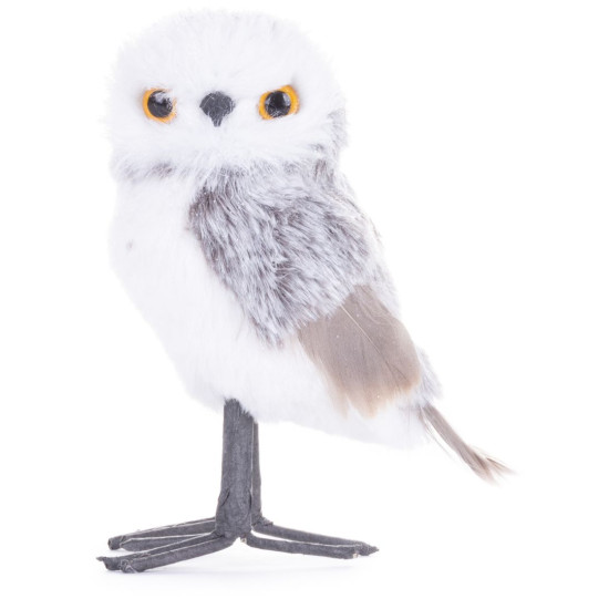 Owl MagicHome Christmas, gray, 13 cm