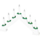 Jõuluküünlaalus MagicHome, 7x LED soe valge, valge, 2xAA, siseruumides, 39x4,5x29 cm