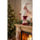 Figurine MagicHome Christmas, Boy with reindeer ears, fabric, red-white, 22x13x57 cm Figurine MagicHome Christmas, Boy with reindeer ears, fabric, red-white, 22x13x57 cm