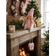 Figurine MagicHome Christmas, Angel with blond braids, fabric, pink-brown, 17,50x10x52 cm Figurine MagicHome Christmas, Angel with blond braids, fabric, pink-brown, 17,50x10x52 cm