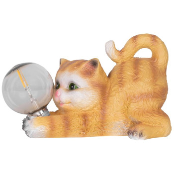 Decoration Strend Pro Garden, kitten, 26x12.50x15 cm, polyresin, solar