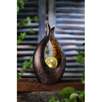 Decoration Strend Pro Garden, Namaste, 17.2x9.5x29 cm, polyresin, glass, solar