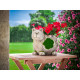MagicHome decoration, Cat with a flower pot, ceramic, natural, 30x25.5x26.5 cm MagicHome decoration, Cat with a flower pot, ceramic, natural, 30x25.5x26.5 cm