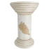 MagicHome decoration, high pedestal, cream, ceramic, 25.5x25.5x41 cm