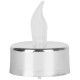 Свечи MagicHome Christmas, LED, в упаковке 2 шт, серебристые, движущееся пламя Свечи MagicHome Christmas, LED, в упаковке 2 шт, серебристые, движущееся пламя
