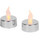 Свечи MagicHome Christmas, LED, в упаковке 2 шт, серебристые, движущееся пламя Свечи MagicHome Christmas, LED, в упаковке 2 шт, серебристые, движущееся пламя