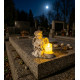 MagicHome decoration, Angel with a book and a candle, 1xLED, polyresin, for the grave, 17.5x12x17.5 cm MagicHome decoration, Angel with a book and a candle, 1xLED, polyresin, for the grave, 17.5x12x17.5 cm