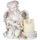 MagicHome decoration, Angel with a book and a candle, 1xLED, polyresin, for the grave, 17.5x12x17.5 cm MagicHome decoration, Angel with a book and a candle, 1xLED, polyresin, for the grave, 17.5x12x17.5 cm