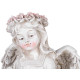 MagicHome decoration, Angel with a book and a candle, 1xLED, polyresin, for the grave, 17.5x12x17.5 cm MagicHome decoration, Angel with a book and a candle, 1xLED, polyresin, for the grave, 17.5x12x17.5 cm