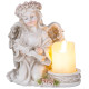 MagicHome decoration, Angel with a book and a candle, 1xLED, polyresin, for the grave, 17.5x12x17.5 cm MagicHome decoration, Angel with a book and a candle, 1xLED, polyresin, for the grave, 17.5x12x17.5 cm
