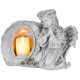 MagicHome decoration, Angel praying with candle, 1xLED, polyresin, for grave, 28x13x21.5 cm MagicHome decoration, Angel praying with candle, 1xLED, polyresin, for grave, 28x13x21.5 cm