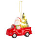 Jõulukuju MagicHome, jõuluvana autos, LED, terrakota, 12,5x6x11,8 cm Jõulukuju MagicHome, jõuluvana autos, LED, terrakota, 12,5x6x11,8 cm