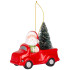Jõulukuju MagicHome, jõuluvana autos, LED, terrakota, 12,5x6x11,8 cm