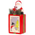 Decoration MagicHome Christmas, Gift with Santa, LED, terracotta, hanging, 9x8x17.7 cm