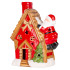 Jõulukuju MagicHome christmas, Maja jõuluvanaga katusel, LED, terrakota, 2xaaa, 27x13x34 cm