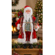 MagicHome Christmas decoration, Santa with a bag of gifts and a tree, ceramics, 46 cm MagicHome Christmas decoration, Santa with a bag of gifts and a tree, ceramics, 46 cm