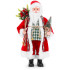 MagicHome Christmas decoration, Santa with a bag of gifts and a tree, ceramics, 46 cm