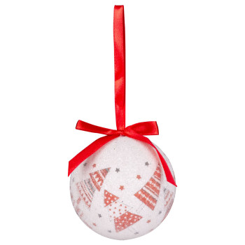 MagicHome Christmas balls, with trees, 6 pcs, 7.5 cm, red/white, for the Christmas tree