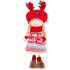Jõulukujuke MagicHome christmas, Tüdruk punase ja halli mütsiga, 42 cm