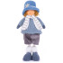 MagicHome Christmas figure, Boy with a blue hat, blue, fabric, 16x10x36 cm