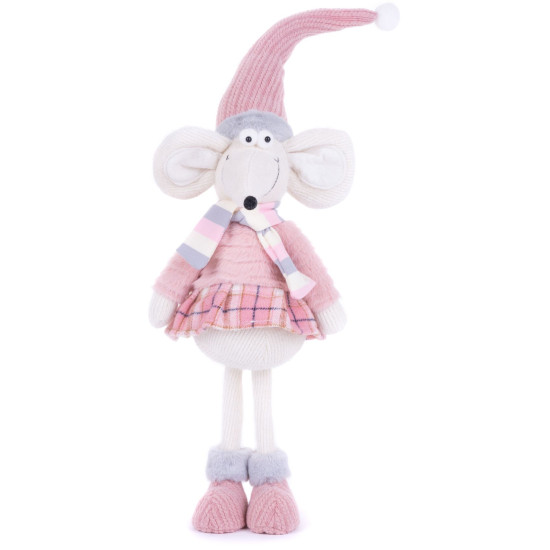 Jõulukuju MagicHome, Mouse, roosa, kangas, 19x17x59 cm Jõulukuju MagicHome, Mouse, roosa, kangas, 19x17x59 cm