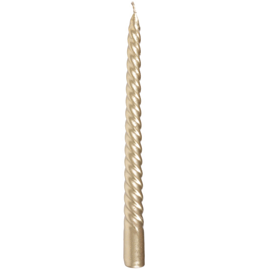 Jõuluküünal MagicHome, 25 cm, pak. 2 tk, šampanja, spiraal, keerutatud Jõuluküünal MagicHome, 25 cm, pak. 2 tk, šampanja, spiraal, keerutatud