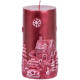 Рождественская свеча MаgiсHome, 7x12,5 см, красная, с декором, 27 часов. Рождественская свеча MаgiсHome, 7x12,5 см, красная, с декором, 27 часов.