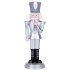 MagicHome Christmas decoration, Nutcracker with trumpet, silver, polyresin, 20x20x30 cm