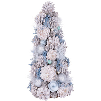 MagicHome Christmas tree, natural, cream, 47 cm MagicHome Christmas tree, natural, cream, 47 cm