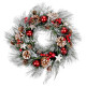 MagicHome Christmas wreath, natural, hanging, with bristles and stars, 39 cm MagicHome Christmas wreath, natural, hanging, with bristles and stars, 39 cm
