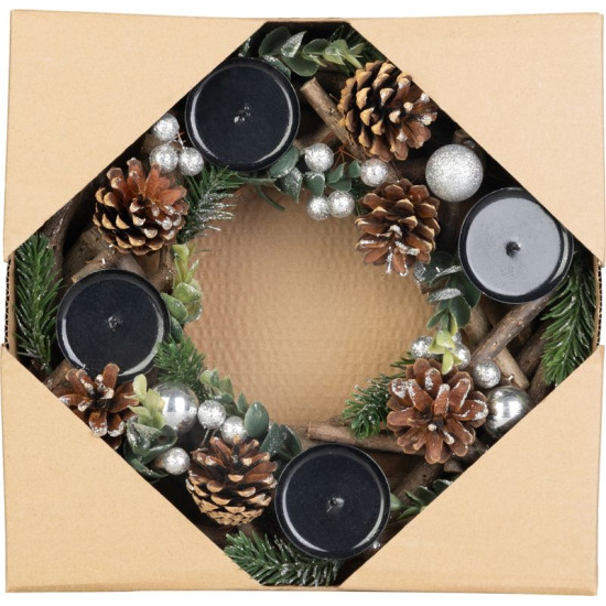 MagicHome Christmas wreath, Advent, natural, 30 cm