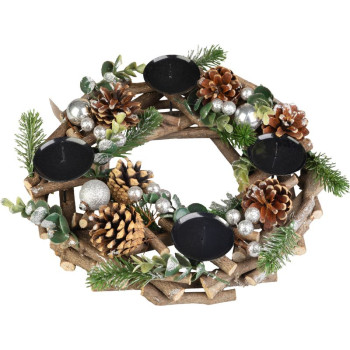 MagicHome Christmas wreath, Advent, natural, 30 cm