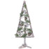MagicHome Christmas tree, wooden, with silver balls, 20x3x47 cm