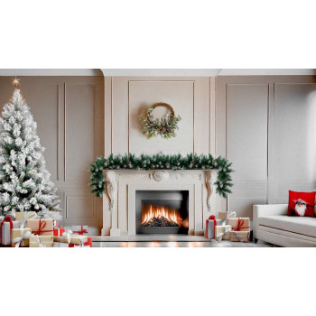 MagicHome Christmas wreath, wicker, with natural twigs, 48x41x11 cm MagicHome Christmas wreath, wicker, with natural twigs, 48x41x11 cm