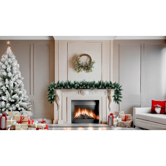 MagicHome Christmas wreath, wicker, with natural twigs, 48x41x11 cm MagicHome Christmas wreath, wicker, with natural twigs, 48x41x11 cm
