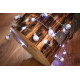 MagicHome Christmas Ball chain, 20x LED cold white, with balls and flakes, silver, 2xAA, simple lighting, lighting, L-1.9 m