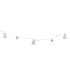 MagicHome Christmas Ball chain, 20x LED cold white, with balls and flakes, silver, 2xAA, simple lighting, lighting, L-1.9 m