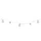 MagicHome Christmas Ball chain, 20x LED cold white, with balls and flakes, silver, 2xAA, simple lighting, lighting, L-1.9 m