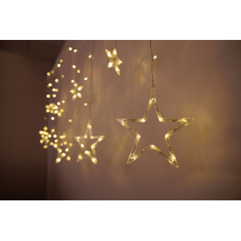 LED vanik kardinatele MagicHome Christmas, 138x LED, soe valge, tähtedega, 230V, 8 funktsiooni, valgustus, L-220x60/90 cm LED vanik kardinatele MagicHome Christmas, 138x LED, soe valge, tähtedega, 230V, 8 funktsiooni, valgustus, L-220x60/90 cm
