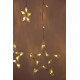 LED гирлянда для штор MagicHome Christmas, 138x LED, теплый белый, со звездами, 230В, 8 функций, освещение, L-220x60/90 см