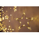 LED гирлянда для штор MagicHome Christmas, 138x LED, теплый белый, со звездами, 230В, 8 функций, освещение, L-220x60/90 см