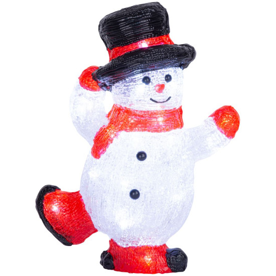 MagicHome Christmas decoration, Snowman, 30x LED, cold white, acrylic, IP44, exterior, 22x14x30 cm MagicHome Christmas decoration, Snowman, 30x LED, cold white, acrylic, IP44, exterior, 22x14x30 cm
