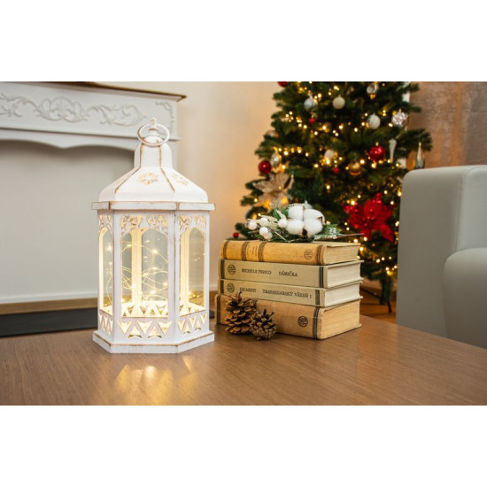 Lantern MagicHome Christmas Morocco, 30x mLED, white, 3xAAA, plastic, timer, 18x15x32 cm Lantern MagicHome Christmas Morocco, 30x mLED, white, 3xAAA, plastic, timer, 18x15x32 cm