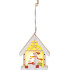 Новогоднее украшение MagicHome, Снеговик в домике, LED, подвесное, 9,2x3x10,4 см