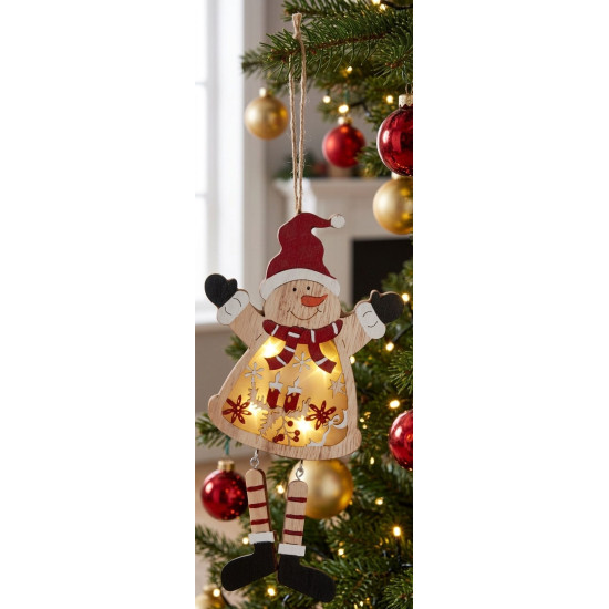 Jõulukaunistus MagicHome, lumememm, LED, ripp, MDF, 12,5x2x23,5 cm Jõulukaunistus MagicHome, lumememm, LED, ripp, MDF, 12,5x2x23,5 cm