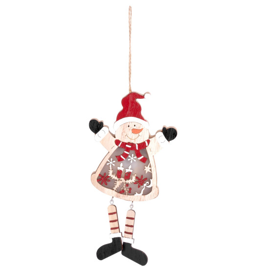 Jõulukaunistus MagicHome, lumememm, LED, ripp, MDF, 12,5x2x23,5 cm Jõulukaunistus MagicHome, lumememm, LED, ripp, MDF, 12,5x2x23,5 cm