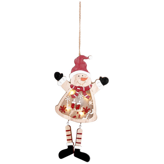 Jõulukaunistus MagicHome, lumememm, LED, ripp, MDF, 12,5x2x23,5 cm Jõulukaunistus MagicHome, lumememm, LED, ripp, MDF, 12,5x2x23,5 cm